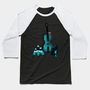 Awesome dark fantasy violin with skulls Baseball T-Shirt